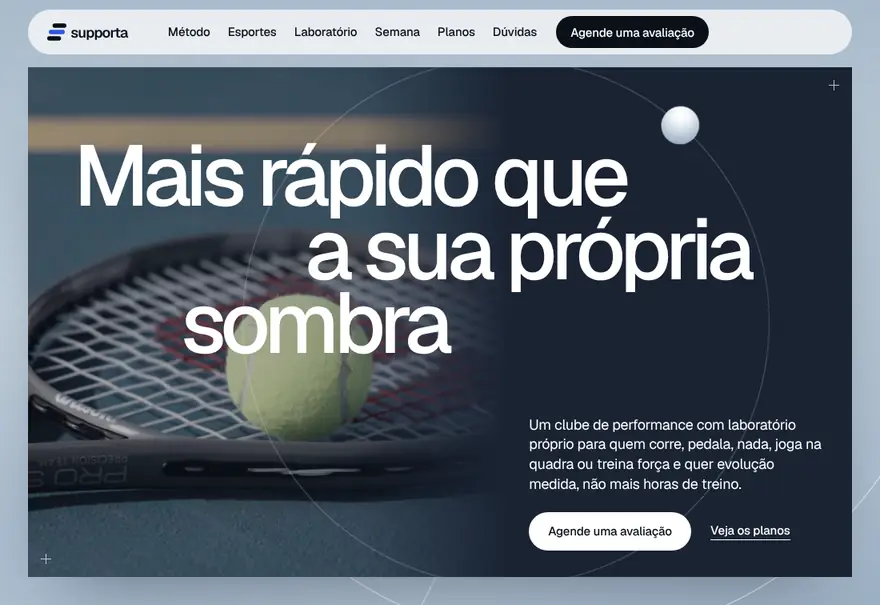 Modelo de site para academia