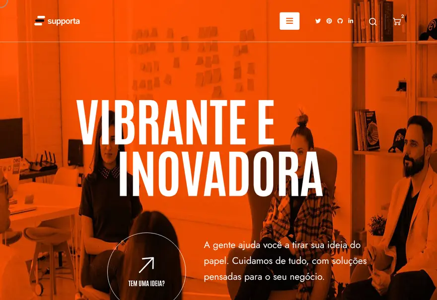 Modelo de site para estúdio criativo