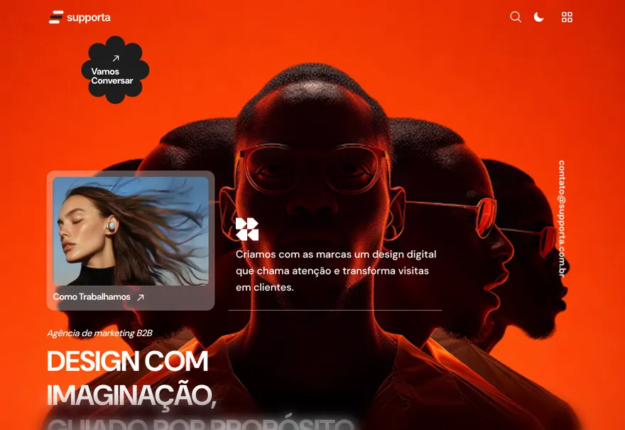 Modelo de site: Agência de design