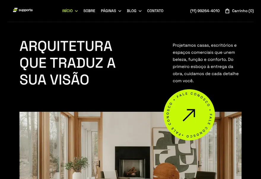 Modelo de site: Estúdio de arquitetura