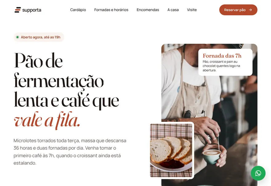 Modelo de site: Cafeteria