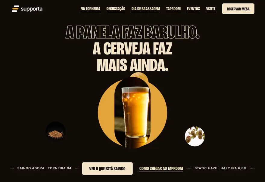 Modelo de site para cervejaria
