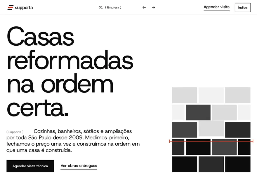 Modelo de site para construção e reformas