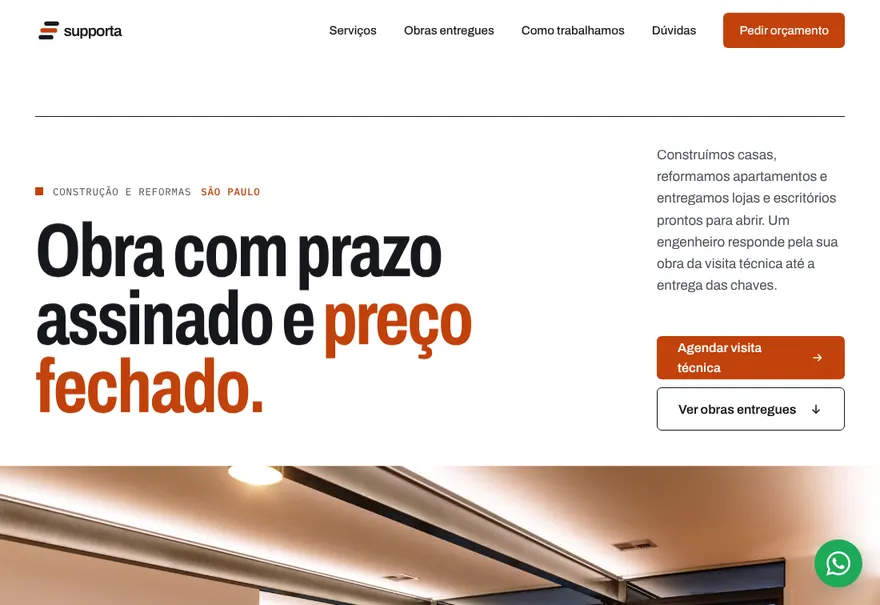 Modelo de site para construtora