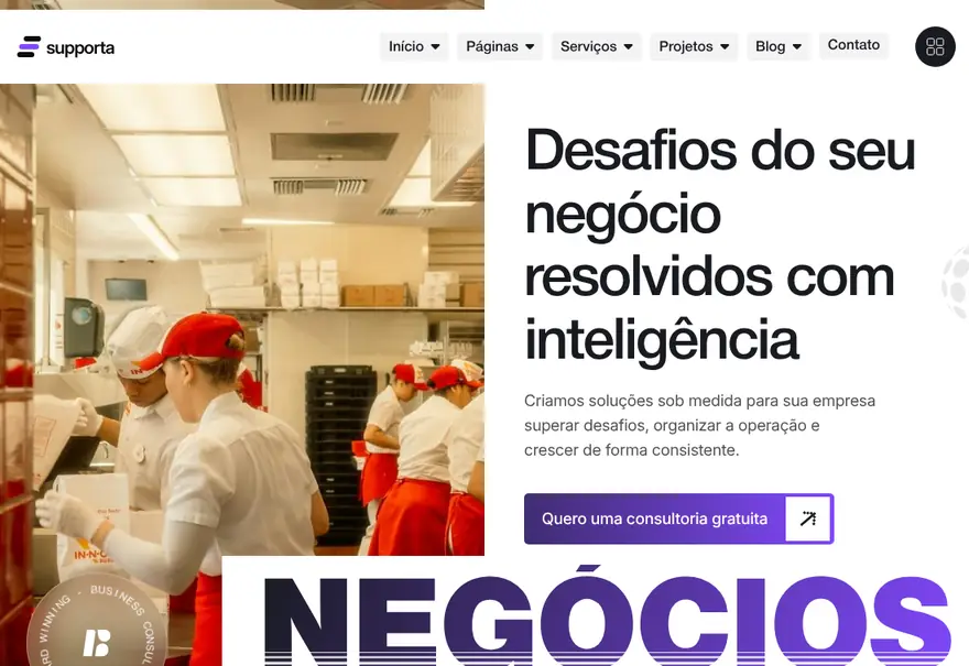 Modelo de site: Consultoria empresarial
