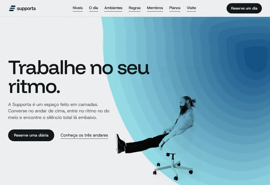 Modelo de site para coworking