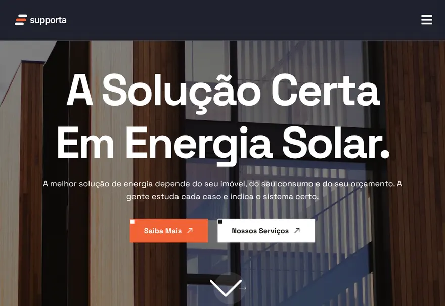 Modelo de site: Energia solar