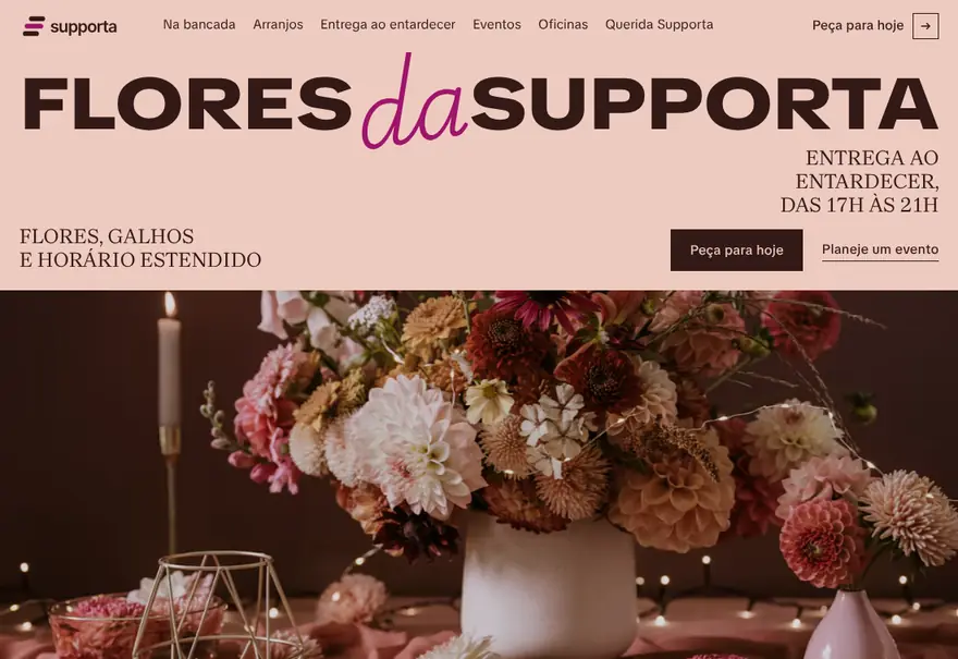 Modelo de site para floricultura