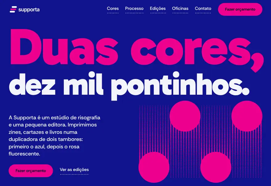 Modelo de site para gráfica