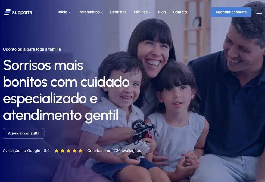 Modelo de site: Clínica odontológica
