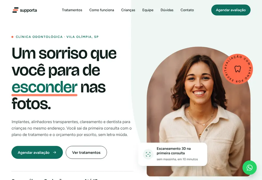 Modelo de site para consultório odontológico