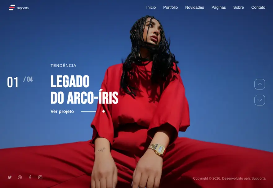 Modelo de site para portfólio pessoal