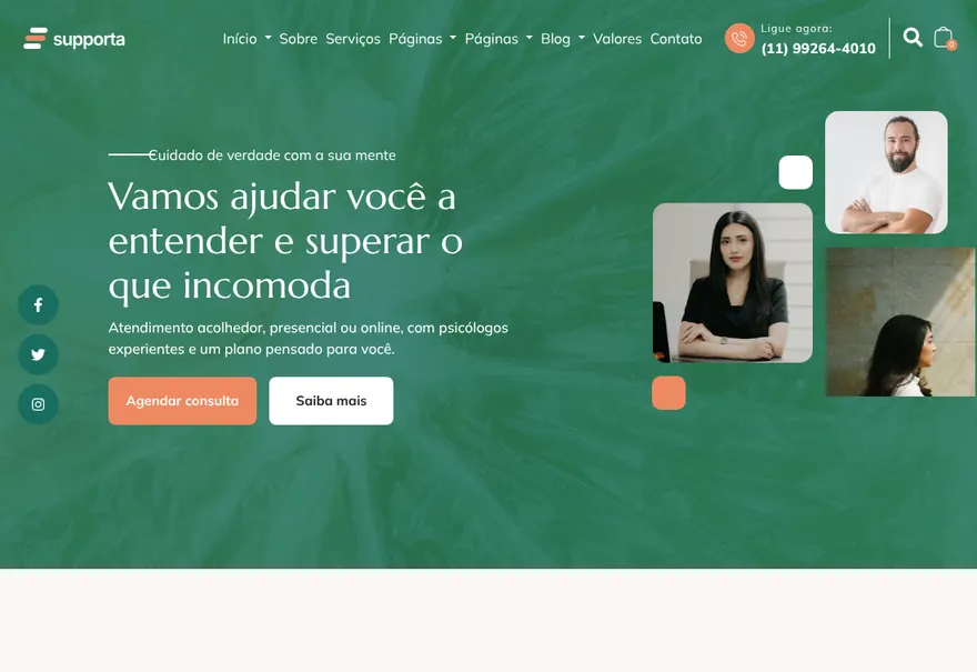 Modelo de site para psicologia