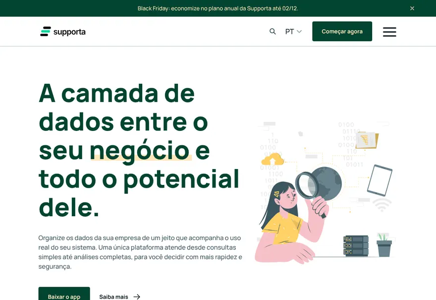 Modelo de site para startup